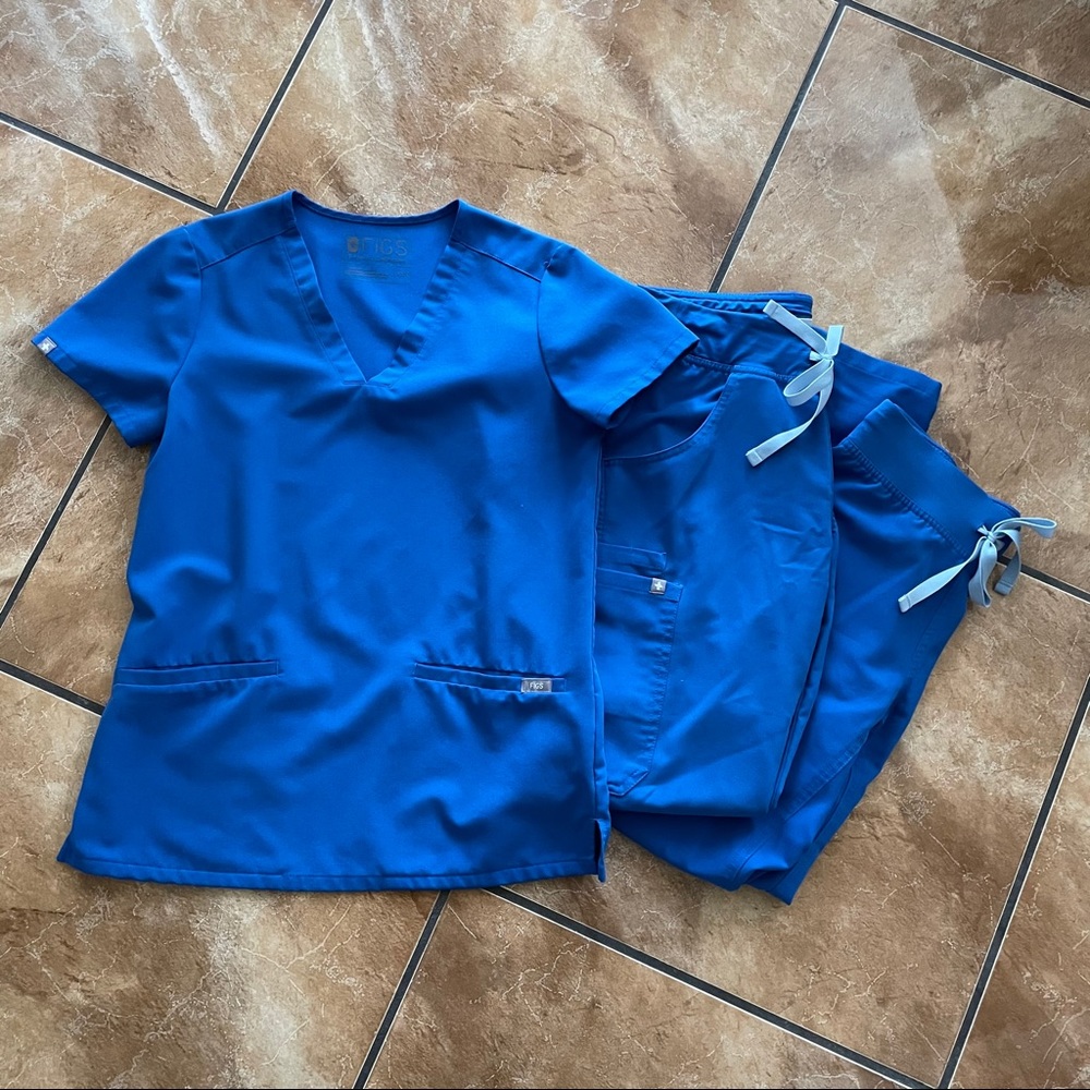 Bundle 3 FIGS Royal Blue Scrubs